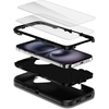 image:imageMXX for iPhone 16 Plus Case Heavy Duty 3Layer Rugged Cover with Tempered Glass Screen Protector Shockproof Dustproof AntiDrop Full Body Protection 67  PlumLight PinkBlack