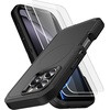 image:imageMXX for iPhone 16 Plus Case Heavy Duty 3Layer Rugged Cover with Tempered Glass Screen Protector Shockproof Dustproof AntiDrop Full Body Protection 67  PlumLight PinkBlack