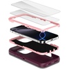 image:imageMXX for iPhone 16 Plus Case Heavy Duty 3Layer Rugged Cover with Tempered Glass Screen Protector Shockproof Dustproof AntiDrop Full Body Protection 67  PlumLight PinkPlumLight Pink