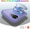 image:imageMXX for iPhone 16 Plus Case Heavy Duty 3Layer Rugged Cover with Tempered Glass Screen Protector Shockproof Dustproof AntiDrop Full Body Protection 67  PlumLight PinkLight Purple
