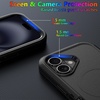image:imageMXX for iPhone 16 Plus Case Heavy Duty 3Layer Rugged Cover with Tempered Glass Screen Protector Shockproof Dustproof AntiDrop Full Body Protection 67  PlumLight PinkBlack