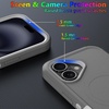image:imageMXX for iPhone 16 Plus Case Heavy Duty 3Layer Rugged Cover with Tempered Glass Screen Protector Shockproof Dustproof AntiDrop Full Body Protection 67  PlumLight PinkGrayWhite