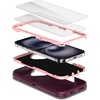 image:imageMXX for iPhone 16 Plus Case Heavy Duty 3Layer Rugged Cover with Tempered Glass Screen Protector Shockproof Dustproof AntiDrop Full Body Protection 67  PlumLight PinkPlumLight Pink