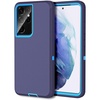 image:imageMXX Case Compatible with Galaxy S21 Ultra Case 3Layer Super Full Heavy Duty Body Bumper CoverShock ProtectionDust Proof Designed for Samsung Galaxy S21 Ultra 5G 68 Inch 2021 PlumBlue