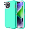 image:imageMXX Case Made for iPhone 13 Pro wTempered Glass Screen ProtectorCamera Lens Protector 3Layer Full Heavy Duty Body Bumper Cover Shockproof Protection Made for iPhone 13 Pro 61 PlumLight PinkAquaLight Pink
