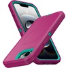 image:imageMXX Case for iPhone 16e amp iPhone 17e 3Layer Heavy Duty Protective Cover Compatible with MagSafe Shockproof Dustproof Drop Resistant Phone Case TurquoiseTeal BlueDeep Pink
