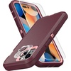 image:imageMXX Heavy Duty Made for iPhone 15 pro Case with Tempered Glass Screen Camera Lens Protector 3Layer Full Body Protection Shockproof Dustproof Cover for 15 pro Phone Case 61 AquaLight PinkPlumLight Pink