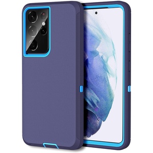 image:imageMXX Case Compatible with Galaxy S21 Ultra Case 3Layer Super Full Heavy Duty Body Bumper CoverShock ProtectionDust Proof Designed for Samsung Galaxy S21 Ultra 5G 68 Inch 2021 PlumBlue