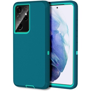 image:imageMXX Case Compatible with Galaxy S21 Ultra Case 3Layer Super Full Heavy Duty Body Bumper CoverShock ProtectionDust Proof Designed for Samsung Galaxy S21 Ultra 5G 68 Inch 2021 PlumTurquoise