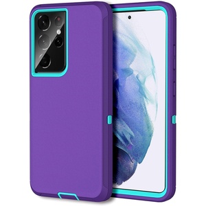 image:imageMXX Case Compatible with Galaxy S21 Ultra Case 3Layer Super Full Heavy Duty Body Bumper CoverShock ProtectionDust Proof Designed for Samsung Galaxy S21 Ultra 5G 68 Inch 2021 PlumPurple