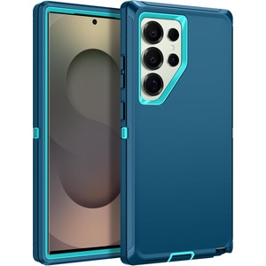 image:imageMXX Case Compatible with Samsung Galaxy s25 Ultra case 3Layer Super Full Heavy Duty Body Bumper CoverShock ProtectionDust Proof Designed for Samsung s25 Ultra Case BlackNavy Blue