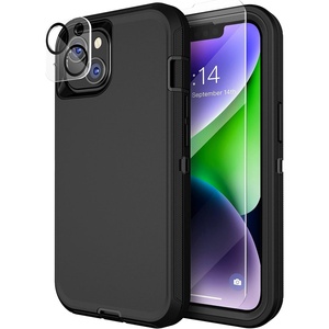 image:imageMXX Case Made for iPhone 13 Pro wTempered Glass Screen ProtectorCamera Lens Protector 3Layer Full Heavy Duty Body Bumper Cover Shockproof Protection Made for iPhone 13 Pro 61 PlumLight PinkBlack