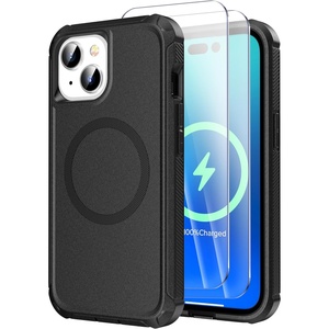 image:imageMXX Case Made for iPhone 13 Pro wTempered Glass Screen ProtectorCamera Lens Protector 3Layer Full Heavy Duty Body Bumper Cover Shockproof Protection Made for iPhone 13 Pro 61 PlumLight PinkBlack01
