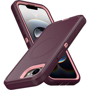 image:imageMXX Case for iPhone 16e amp iPhone 17e 3Layer Heavy Duty Protective Cover Compatible with MagSafe Shockproof Dustproof Drop Resistant Phone Case TurquoiseTeal BluePlum