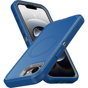 image:imageMXX Case for iPhone 16e amp iPhone 17e 3Layer Heavy Duty Protective Cover Compatible with MagSafe Shockproof Dustproof Drop Resistant Phone Case TurquoiseTeal BlueBlue