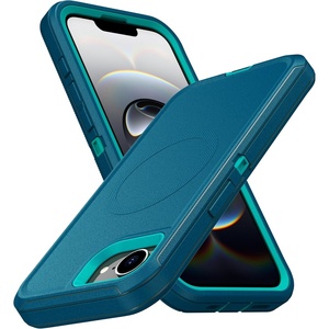 image:imageMXX Case for iPhone 16e amp iPhone 17e 3Layer Heavy Duty Protective Cover Compatible with MagSafe Shockproof Dustproof Drop Resistant Phone Case TurquoiseTeal BlueTurquoise