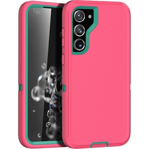 image:imageMXX Compatible with Samsung Galaxy S23 Ultra Case 3Layer Super Protective Full Heavy Duty Tough Rugged Bumper Cover Shock amp Dust Proof Made for Galaxy s23 Ultra Phone Case 68 BlackPinkLight Blue