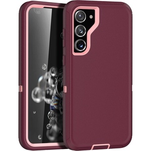 image:imageMXX Compatible with Samsung Galaxy S23 Ultra Case 3Layer Super Protective Full Heavy Duty Tough Rugged Bumper Cover Shock amp Dust Proof Made for Galaxy s23 Ultra Phone Case 68 BlackPlum