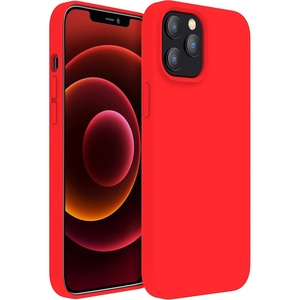 image:imageMXX Silicone Case for iPhone 13 Pro Max WScreen amp Camera Lens Protector Phone Cover Soft AntiScratch Microfiber Lining Liquid Gel Finish Coating FullBody Protective 67 Red