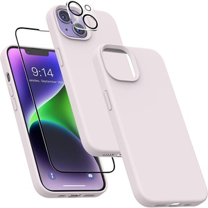 image:imageMXX for iPhone 13 pro Max Case  Soft Silicone Case with Screen Protector and Camera Lens Protector  Microfiber Lining AntiScratch Fullbody Protective Made for 13 pro Max Phone Case 67Morandi Purple
