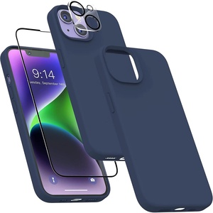 image:imageMXX for iPhone 13 pro Max Case  Soft Silicone Case with Screen Protector and Camera Lens Protector  Microfiber Lining AntiScratch Fullbody Protective Made for 13 pro Max Phone Case 67Midnight Blue